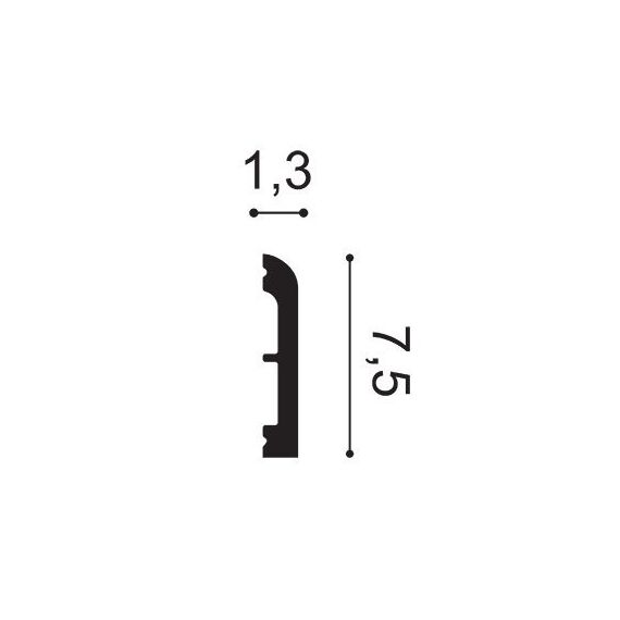 SX183 profil multifunkcyjny 1,3 x 7,5 x 200 cm ORAC AXXENT