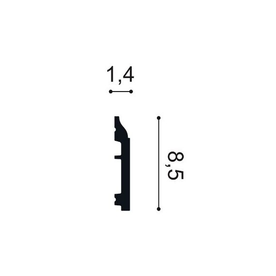 SX172 listwa przypodłogowa 1,4 x 8,5 x 200 cm ORAC AXXENT