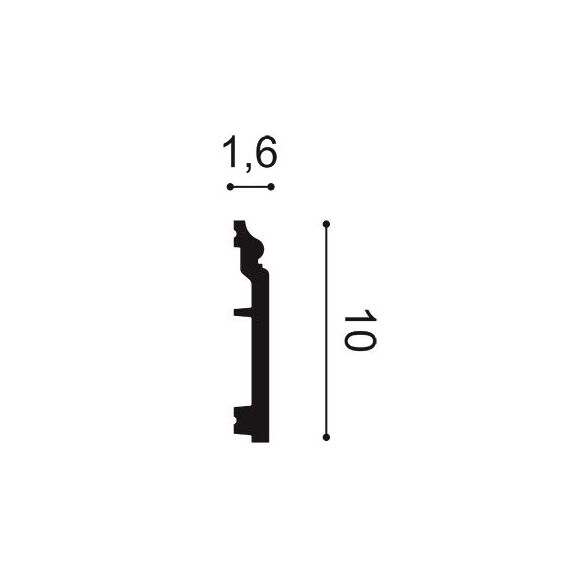 SX173F listwa przypodłogowa 1,6 x 10 x 200 cm ORAC AXXENT