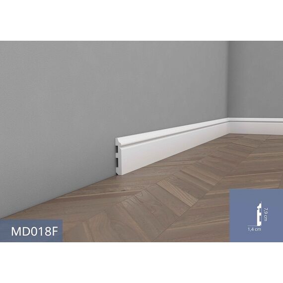 MD018F listwa przypodłogowa gięta 1,3 x 8 x 200 cm MARDOM DECOR ELITE