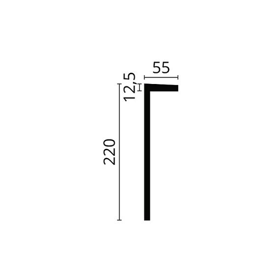 WS1 listwa multifinkcyjna 5,5 x 22 x 240 cm Wallstyl NMC