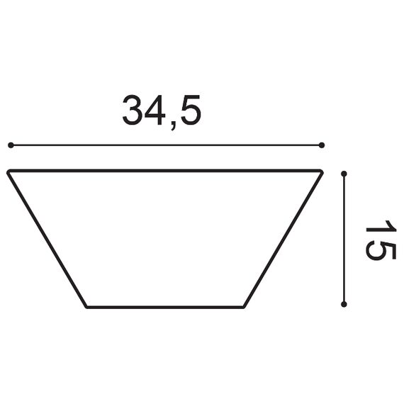 W101 Trapezium panel ścienny 3D  34,5 x 2,9 x 15 cm ORAC