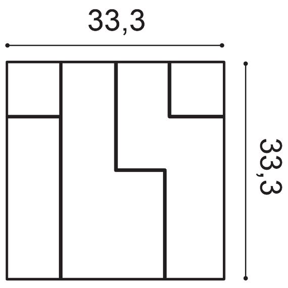 W102 Cubi panel ścienny 3D  33,3 x 2,5 x 33,3 cm ORAC