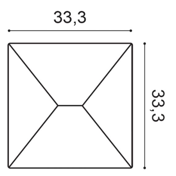 W106 panel ścienny 3D  33,3 x 2,9 x 33,3 cm ORAC