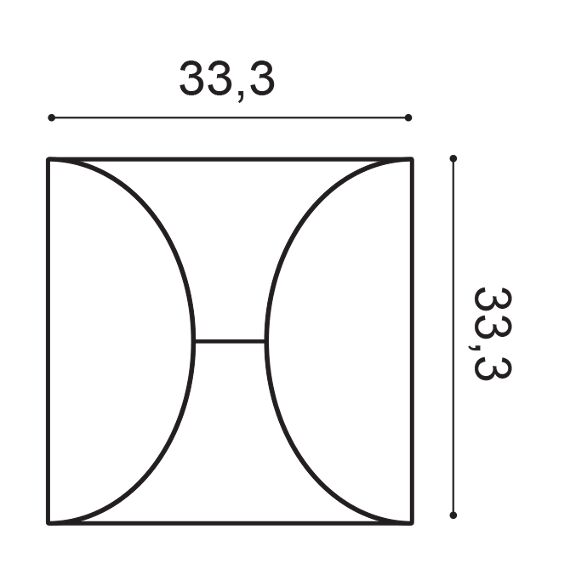 W107 panel ścienny 3D  33,3 x 2,9 x 33,3 cm ORAC