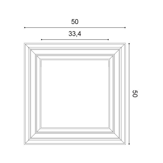 W121 Autoire panel ścienny 3D  50 x 3,2 x 50 cm ORAC