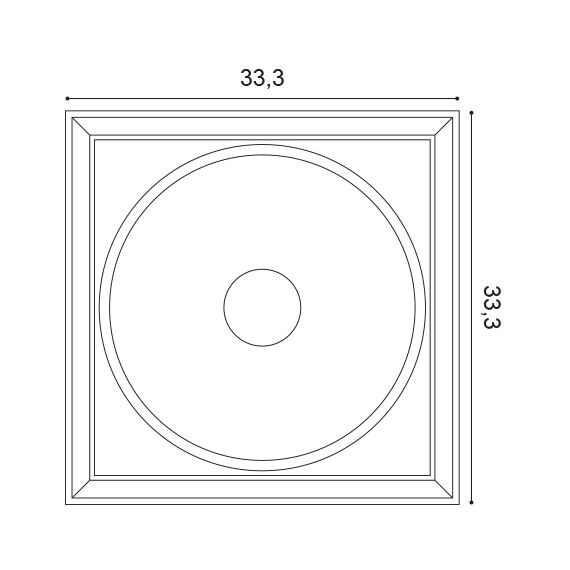 W122 Autoire panel ścienny 3D  33,3 x 2,6 x 33,3 cm ORAC