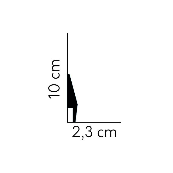 MD016P listwa multifunkcyjna lakierowana 2,3 x 10 x 200 cm MARDOM DECOR ELITE PREMIUM
