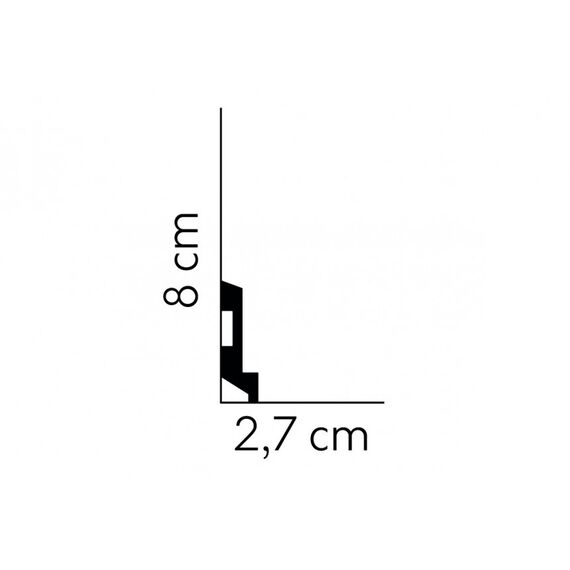 MD024P listwa multifunkcyjna lakierowana 2,7 x 8 x 200 cm MARDOM DECOR ELITE PREMIUM