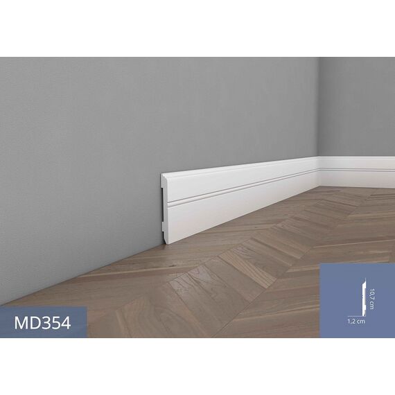 MD354P listwa przypodłogowa lakierowana 1,1 x 10,7 x 200 cm MARDOM DECOR ELITE PREMIUM