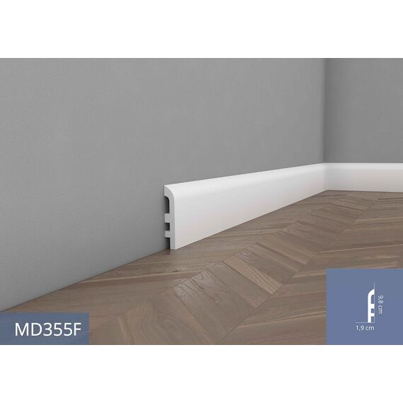 MD355F listwa przypodłogowa gięta 2 x 9,7 x 200 cm MARDOM DECOR ELITE