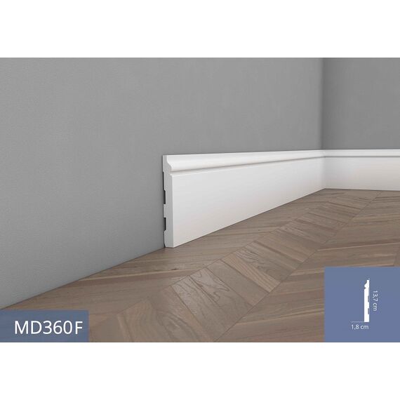 MD360F listwa przypodłogowa gięta 1,8 x 13,7 x 200 cm MARDOM DECOR ELITE