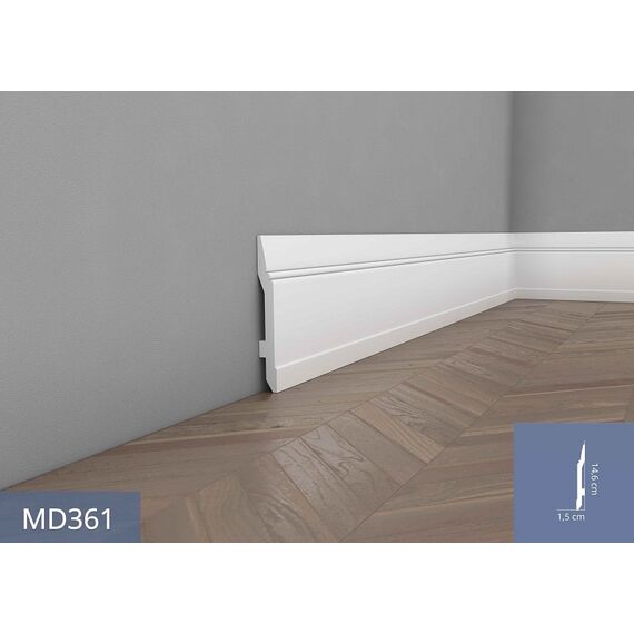MD361P listwa przypodłogowa lakierowana 1,5 x 14,4 x 200 cm MARDOM DECOR ELITE PREMIUM