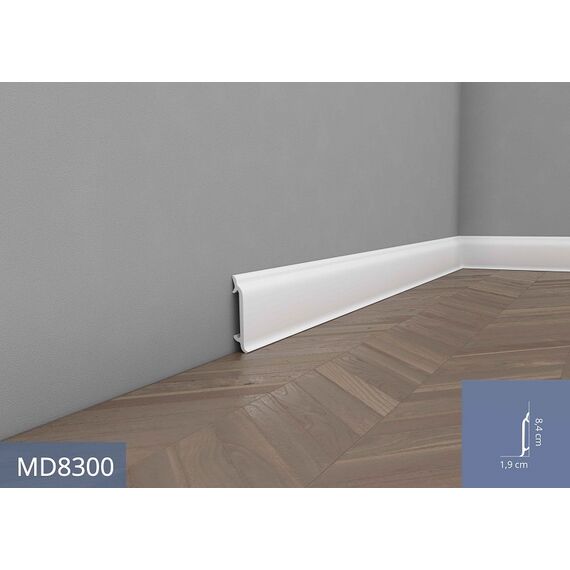 MD8300P listwa przypodłogowa lakierowana 1,7 x 8,2 x 200 cm MARDOM DECOR ELITE PREMIUM