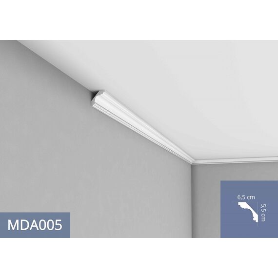 MDA005 listwa gzymsowa z ornamentem 5,8 x 5,8 x 240 cm MARDOM DECOR PRESTIGE