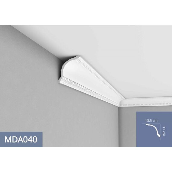 MDA040 listwa gzymsowa z ornamentem 13,5 x 11 x 240 cm MARDOM DECOR PRESTIGE