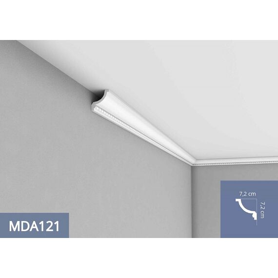 MDA121 listwa gzymsowa z ornamentem 7,4 x 7 x 240 cm MARDOM DECOR PRESTIGE