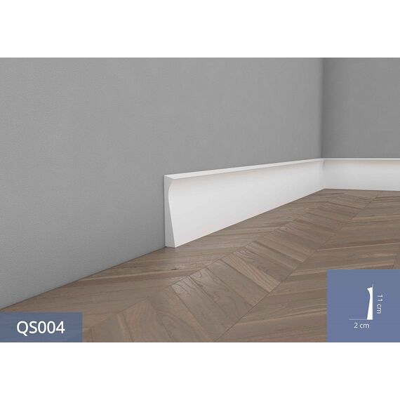 QS004 listwa przypodłogowa 1,5 x 10,8 x 200 cm MARDOM DECOR ELITE